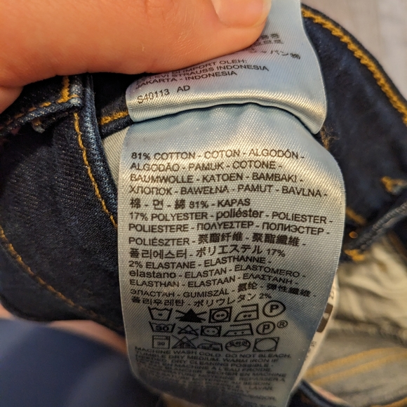 Levi's 721 High Rise Skinny Size 24 Dark Wash - Picture 10 of 10